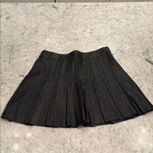 Le Lis Black Faux Leather Mini Skirt